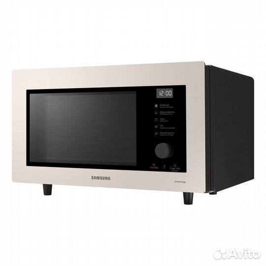 Микроволновая печь с грилем samsung mc32db7746kfbw бежевый/черный