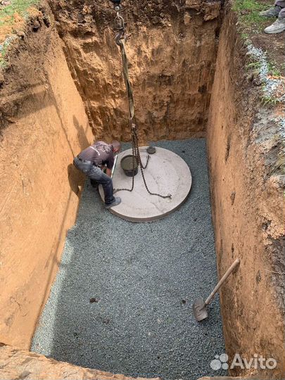 Септик - переливной - дренажный из жб колец