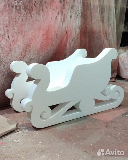 Сани деда мороза из пенопласта