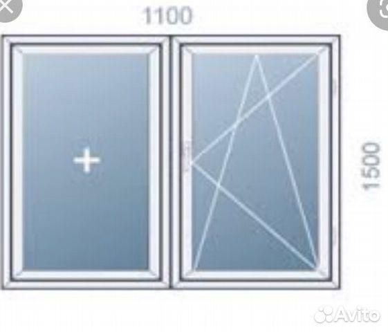 Пластиковое окно 1100х1500