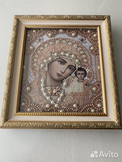 Икона бисером «Казанская икона Божьей Матери»
