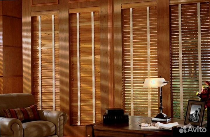 Жалюзи деревянные горизонтальные