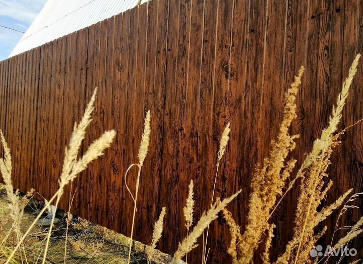 Забор из профнастила под ключ