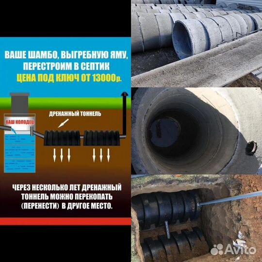 Выгребная яма,шамбо, септик, колодец под ключ