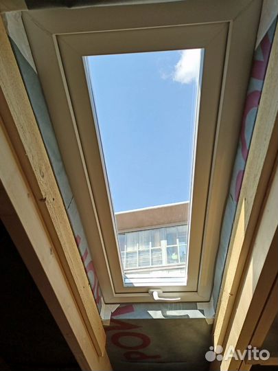 Мансардное окно из профиля Rehau 540x1240 мм (шхв)