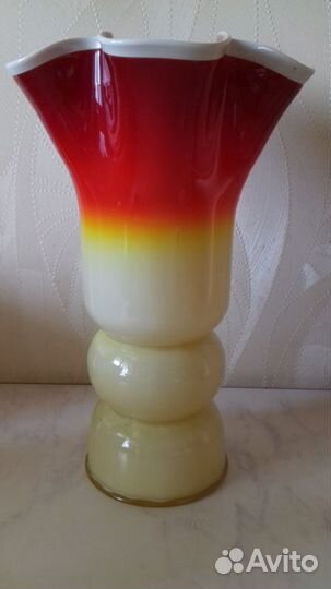 Большая ваза. сульфидное стекло. з-д 