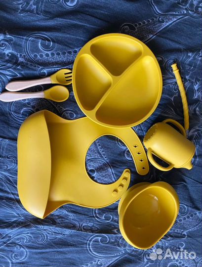 Силиконовая детская посуда