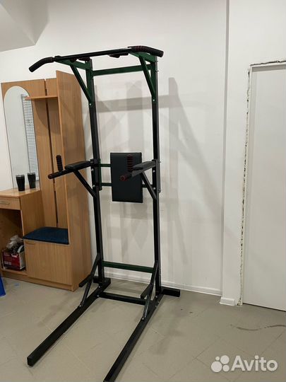 Турник брусья пресс 3 в 1 230 черный с зеленый