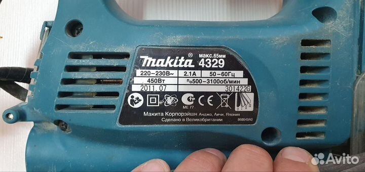 Makita 4329 Англия. Лобзик