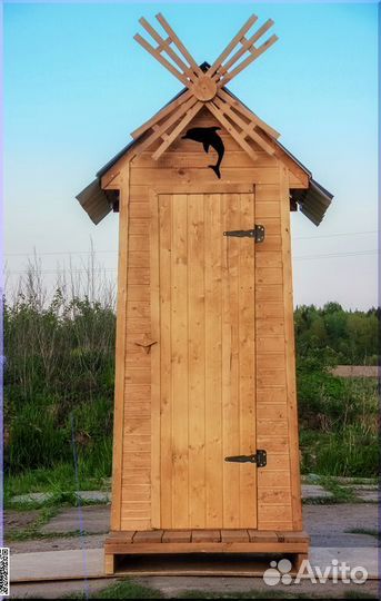 Уличный туалет деревянный TOP223