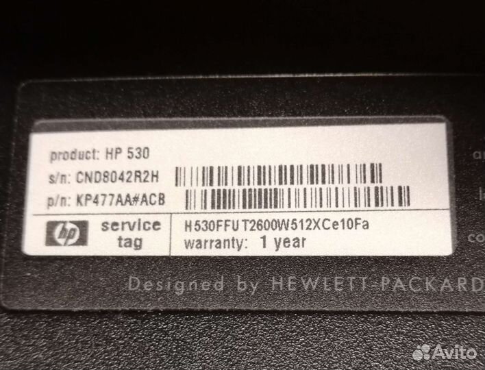 Ноутбук HP530