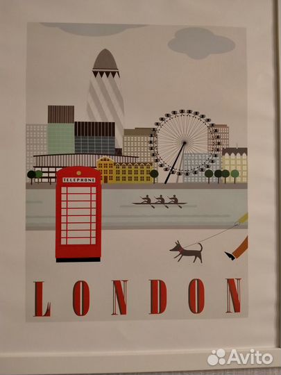 Три постера IKEA в раме, серия Города