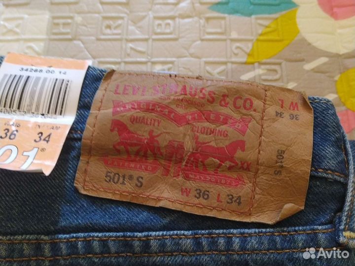 Джинсы Levis 501 Skinny Мексика (0014) W36xL34