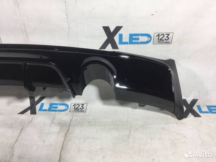 Диффузор BMW 2F22 M 1+1 чёрный глянец