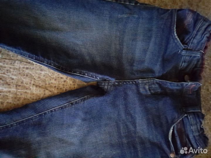 Джинсы утеплённые для мальчика рост 140