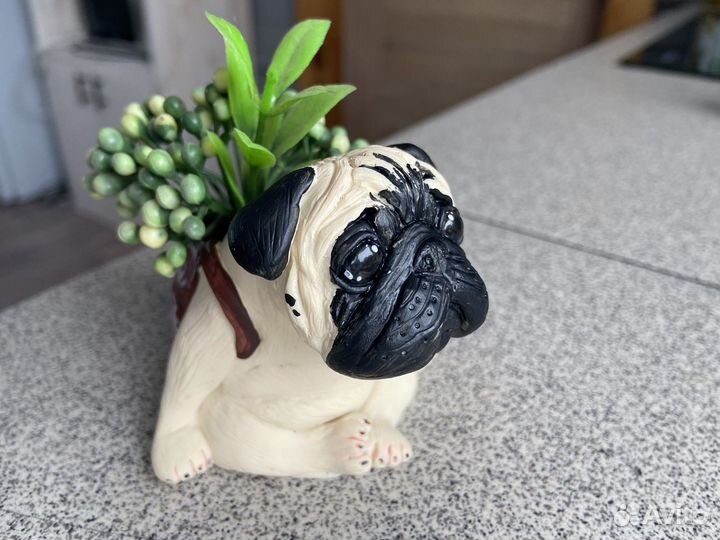 Мопс фигурка, статуэтка, органайзер