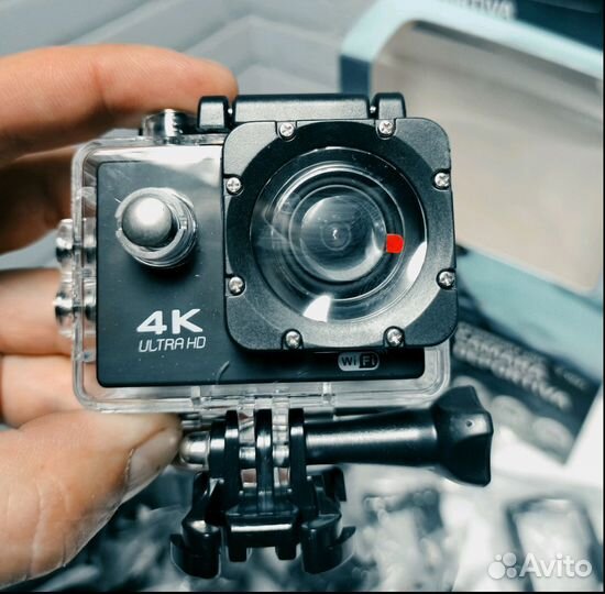 Экшн камера 4К со всем набором крепления новые