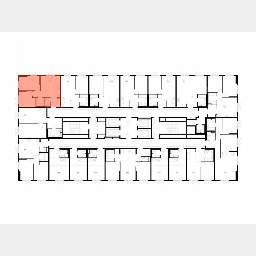 2-к. квартира, 48,5 м², 21/24 эт.