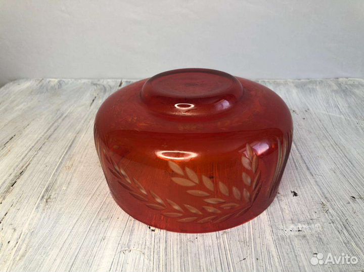 Конфетница цветное стекло СССР