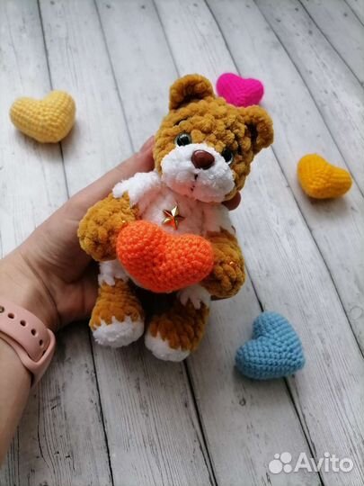 Вязаный мишки. Валентинки