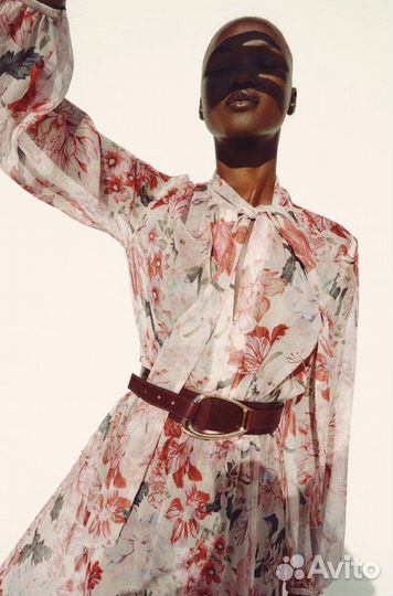 Платье с цветочным принтом zara