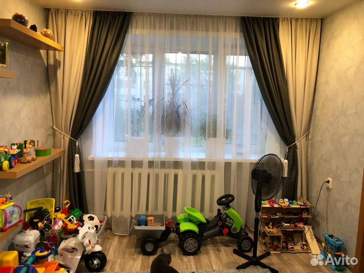 Шторы рогожка блэкаут графит