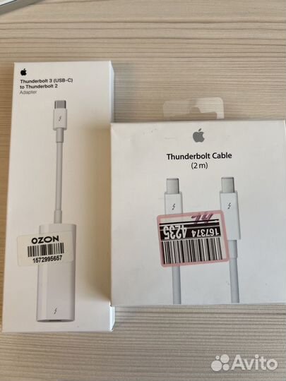 Кабель и адаптер Thunderbolt MD861ZM/A и mmel2ZM/A