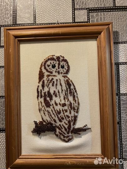 Картина сов ручная работа