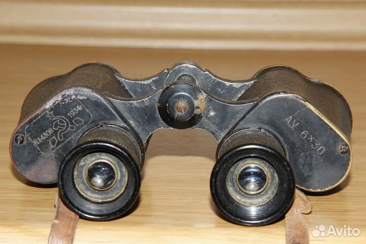 6х30 Армейский Бинокль Ркка 6x30 Ау №4308 -1934год