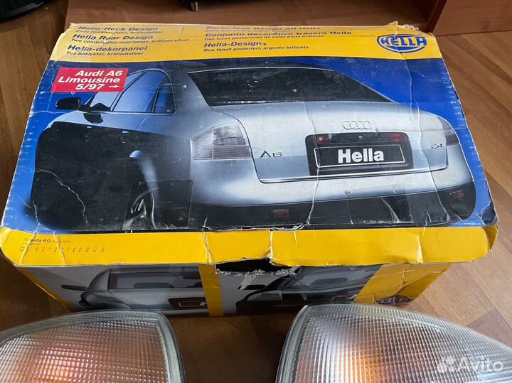 Новые фонари Hella White Audi A6 C5 Седан