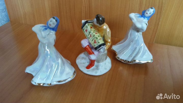 СССР 1950-60 Плясуньи и Гармонист Дулево клеймо