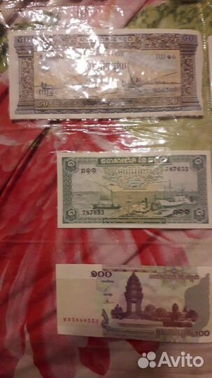 Банкноты Камбоджа 12 штук