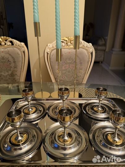 Zepter 13 шт. рюмки блюдца поднос Цептер