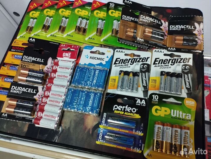 Большой Выбор Батареек AA,AAA, Крона, Таблетки
