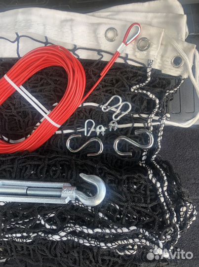 Сетка большой теннис+ трос+ крепеж новая