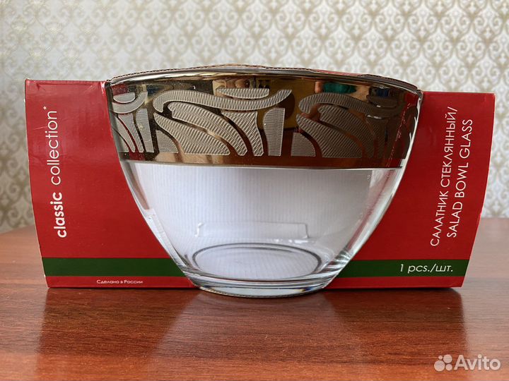Салатник гусь-хрустальный