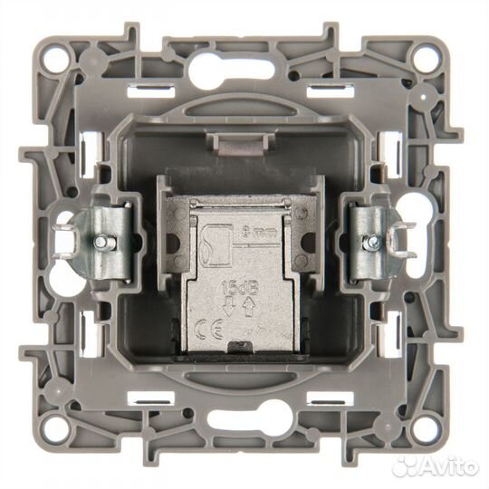 Тв-розетка проходная встраиваемая Etika шлейф, цве