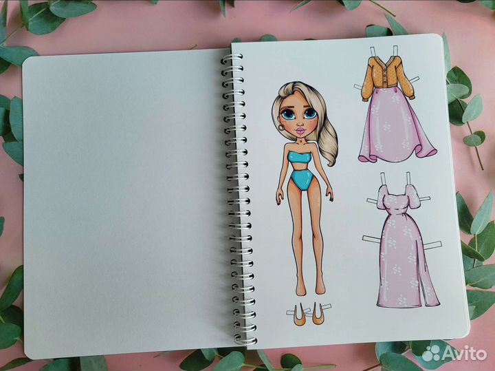 Кукла вырезалка-раскраска