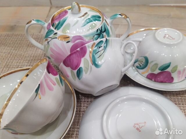 Чайник, сахарница, чайные сервизы Дулево СССР