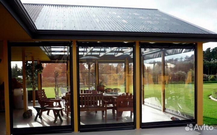 Мягкие окна на беседку