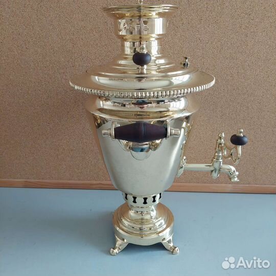 Старинный угольный самовар 3 литра с трубой