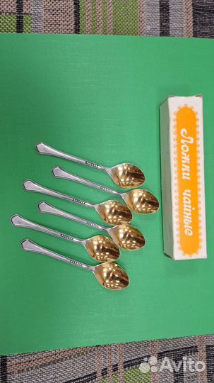 Набор чайных ложек посеребренный мельхиор