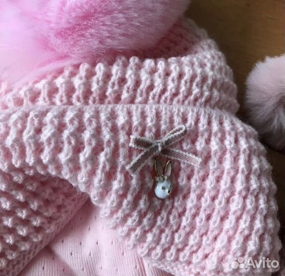 Комплект шапка, шарф 1-3 года