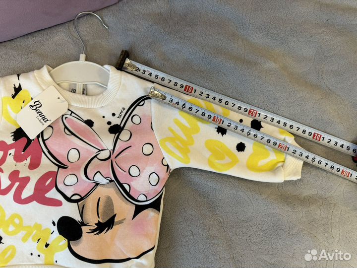 Новый костюм теплый с Минни для девочки р. 74