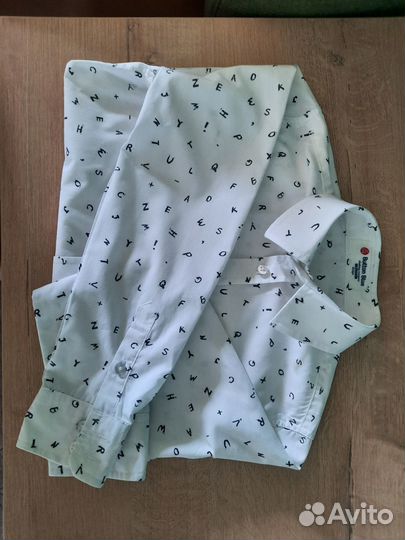 Рубашка 134 размер Button blue