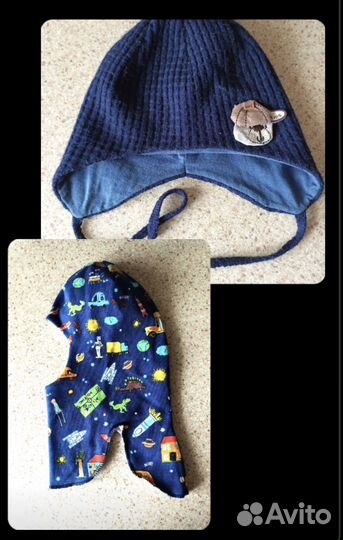 Шапка шлем 1-2 года