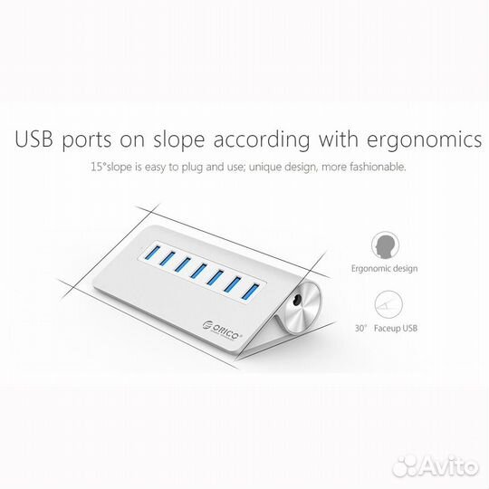 USB Хаб Type-C 8в1 на MacBook orico м.M3H7