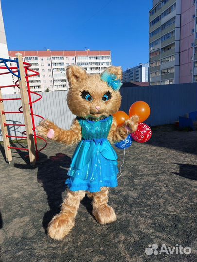 Ростовая кукла Кошка Карамелька. Поздравление