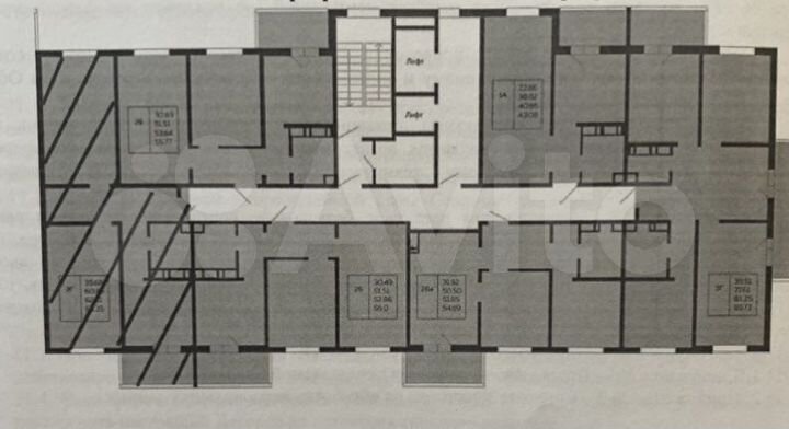 2-к. квартира, 62,2 м², 16/19 эт.