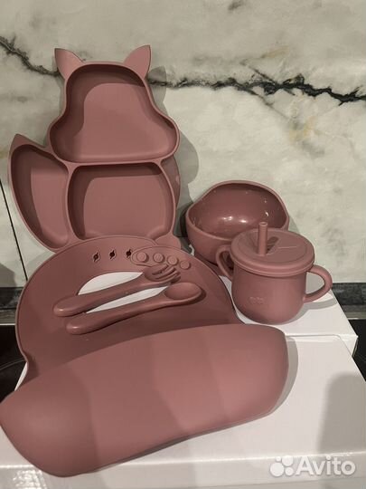 Набор детской силиконовой посуды